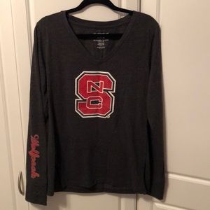 Sequin Long Sleeve NC State Shirt